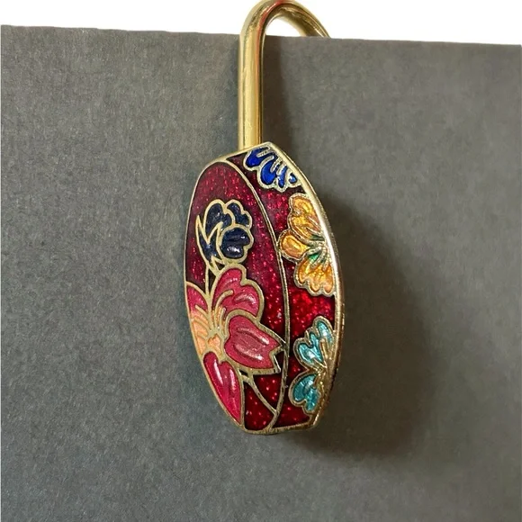 Set of 2 Vintage Cloisonné Enamel Bookmarks - Picture 4 of 5